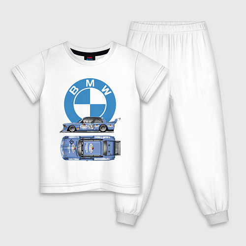 Детская пижама BMW Motorsport Retro, Germany / Белый – фото 1
