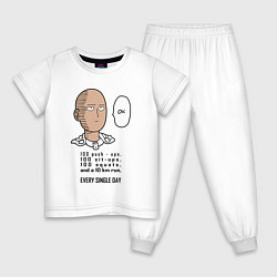 Детская пижама Список тренировки Сайтама One Punch-Man