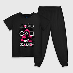 Пижама хлопковая детская Squid gameguard-killer, цвет: черный