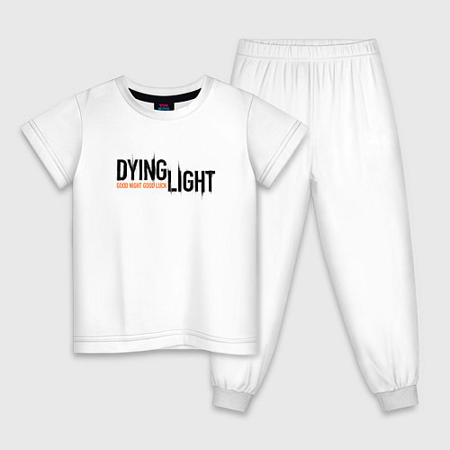 Детская пижама DYING LIGHT GOOD NIGHT & GOOD LUCK LOGO / Белый – фото 1