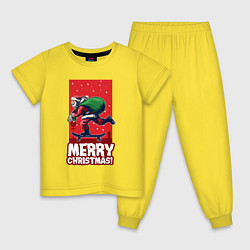 Детская пижама Santa on a skateboard
