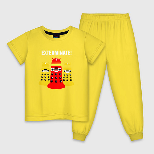 Детская пижама Далеки / Желтый – фото 1