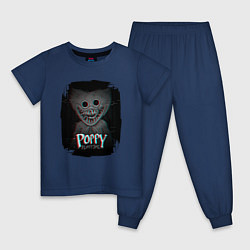 Пижама хлопковая детская Poppy Playtime: Glitch, цвет: тёмно-синий