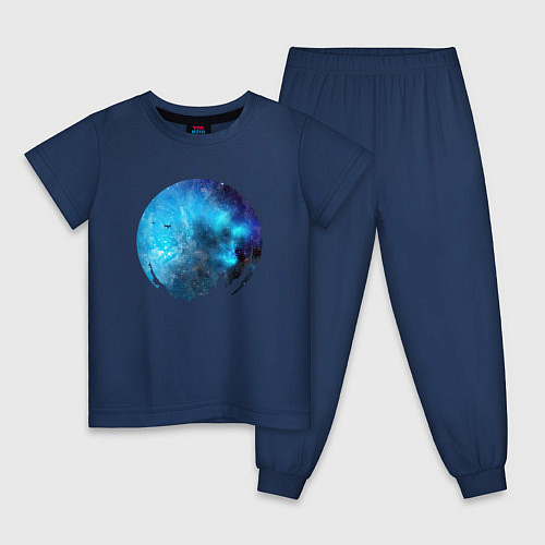Детская пижама КОСМОС 2024 / Тёмно-синий – фото 1
