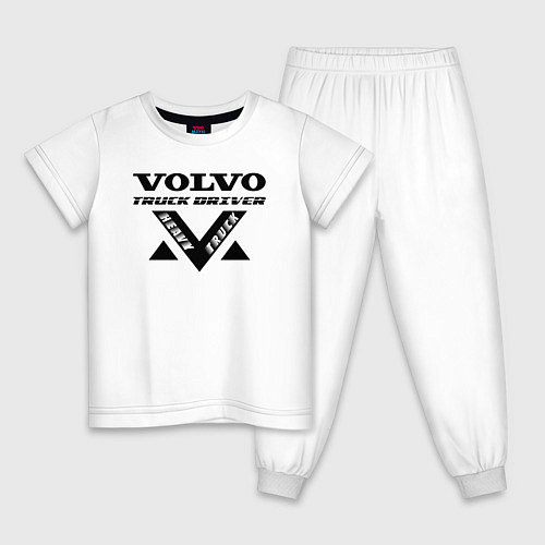 Детская пижама Volvo Дальнобойщик / Белый – фото 1