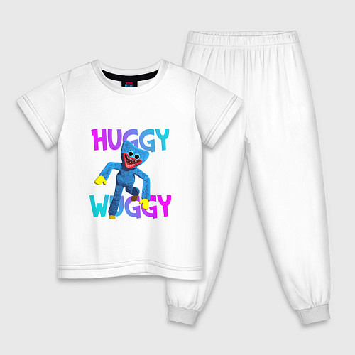 Детская пижама Huggy Wuggy: Игрушка с зубами / Белый – фото 1