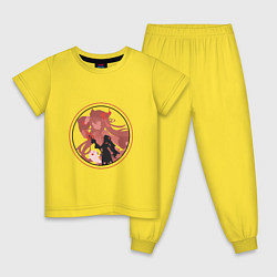 Пижама хлопковая детская Ху ТаоHu Tao Genshin Impact, цвет: желтый