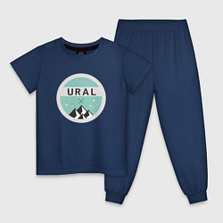 Пижама хлопковая детская УРАЛ 01, цвет: тёмно-синий