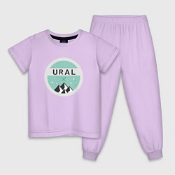 Пижама хлопковая детская УРАЛ 01, цвет: лаванда