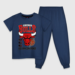 Пижама хлопковая детская Chicago Bulls NBA, цвет: тёмно-синий