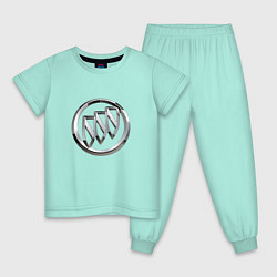 Пижама хлопковая детская Buick Big Logo, цвет: мятный