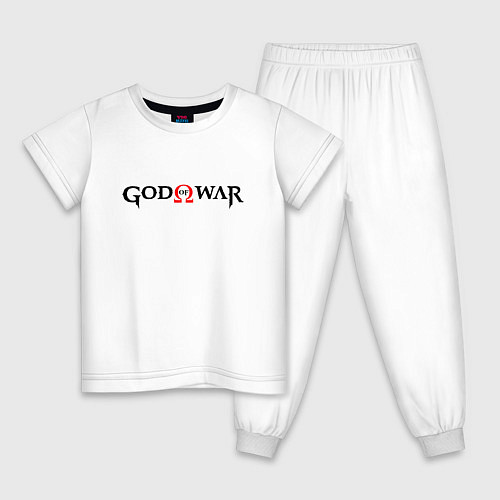Детская пижама GOD OF WAR LOGO BLACK RED / Белый – фото 1
