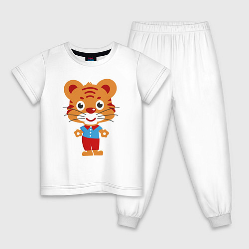 Детская пижама Тигряша / Белый – фото 1