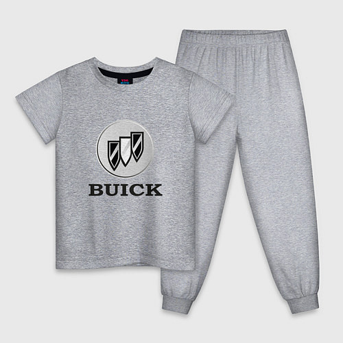 Детская пижама Gray gradient Logo Buick / Меланж – фото 1
