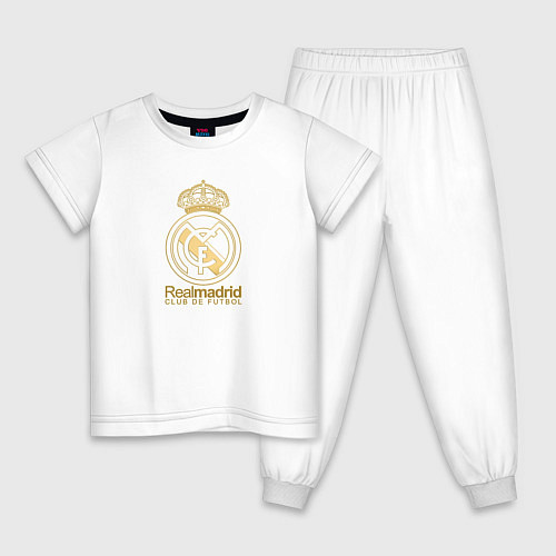 Детская пижама Real Madrid gold logo / Белый – фото 1