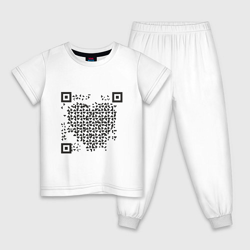 Детская пижама QR Love / Белый – фото 1