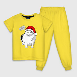 Детская пижама НОВОГОДНИЙ КОТ БЕНДЕР МЕМ