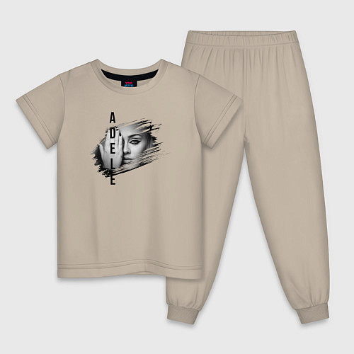 Детская пижама Adele лицо / Миндальный – фото 1