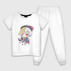 Пижама хлопковая детская Чиби Ци Ци, цвет: белый