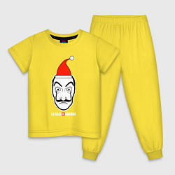 Пижама хлопковая детская LA CASA DE NAVIDAD, цвет: желтый