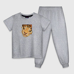 Пижама хлопковая детская Моська Тигрёнка, цвет: меланж