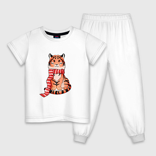 Детская пижама Маленький Малыш Тигр / Белый – фото 1