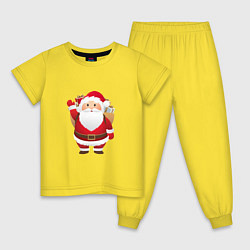 Детская пижама Санта-Клаус подарки