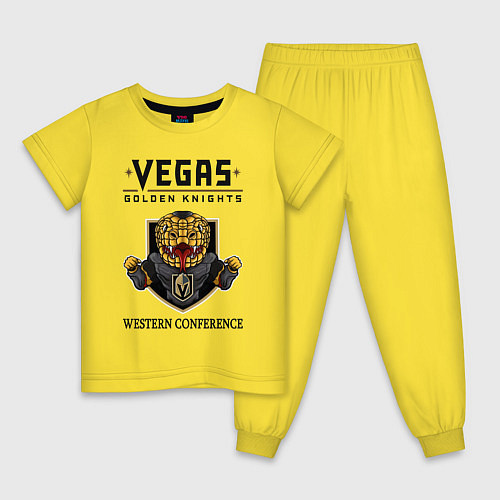 Детская пижама Vegas Golden Knights Вегас Золотые Рыцари / Желтый – фото 1