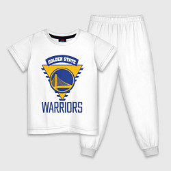 Пижама хлопковая детская Golden State Warriors Голден Стейт НБА, цвет: белый