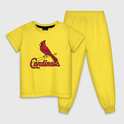 Пижама хлопковая детская St Louis Cardinals - baseball team, цвет: желтый