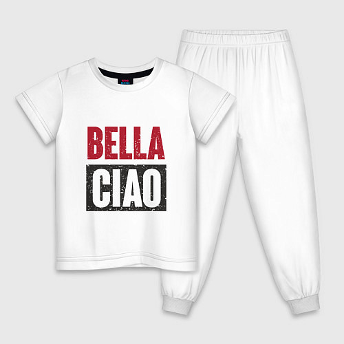 Детская пижама Bella Ciao - Money Heist / Белый – фото 1
