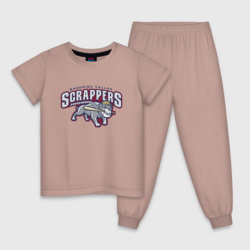 Детская пижама Mahoning Valley Scrappers / Пыльно-розовый – фото 1