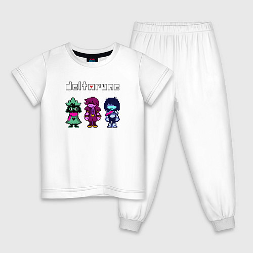 Детская пижама Deltarune лого персонажи / Белый – фото 1