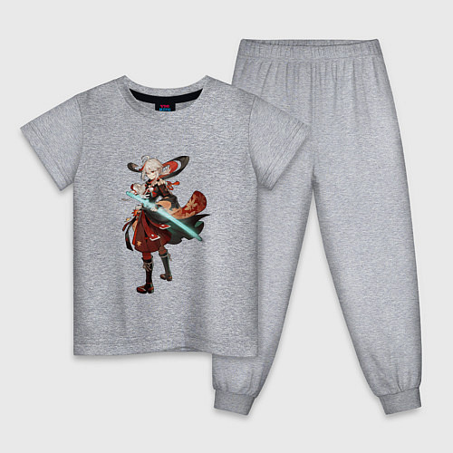 Детская пижама КАЗУХА ГЕНШИН ИМПАКТ КАЭДЭХАРА / Меланж – фото 1