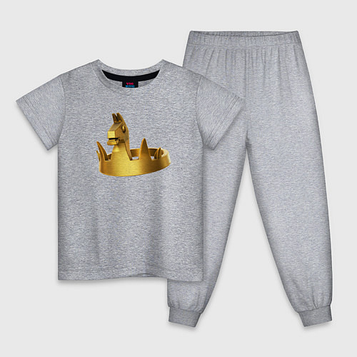 Детская пижама Королевская лама / Меланж – фото 1