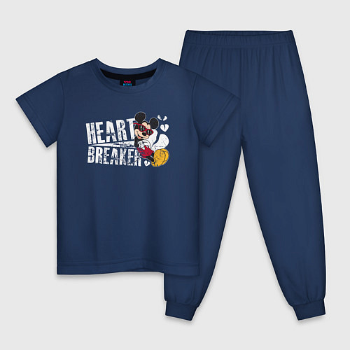 Детская пижама Mickey heart Breaker / Тёмно-синий – фото 1