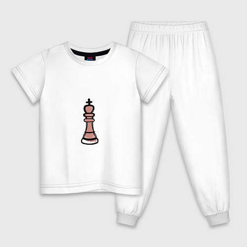 Детская пижама Шахматный король граффити / Белый – фото 1
