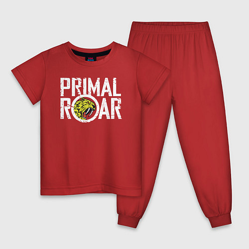 Детская пижама PRIMAL ROAR logo / Красный – фото 1