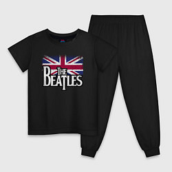 Пижама хлопковая детская The Beatles Great Britain Битлз, цвет: черный