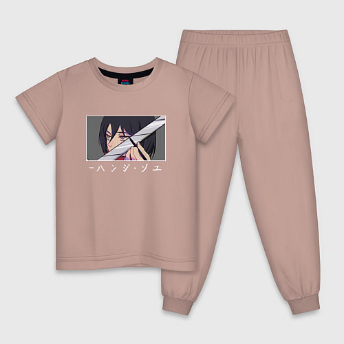 Детская пижама Микаса Аккерман Атака Титанов / Пыльно-розовый – фото 1