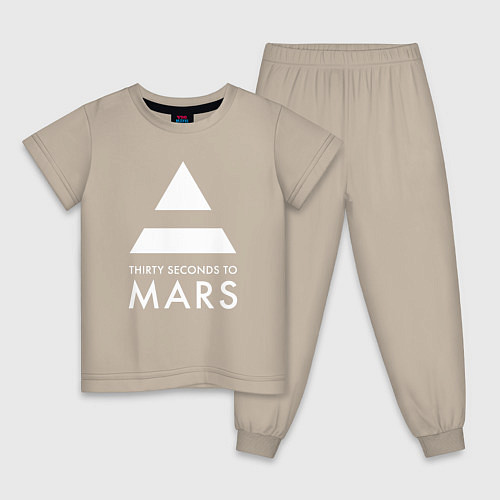 Детская пижама 30 Seconds to Mars: 30 секунд / Миндальный – фото 1