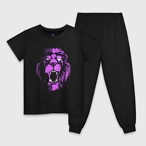 Детская пижама Neon vanguard lion / Черный – фото 1