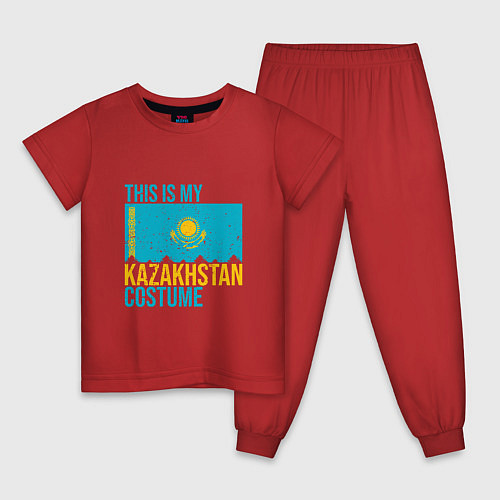 Детская пижама Казахстанскйи костюм / Красный – фото 1