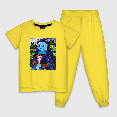Детская пижама МОНА КОТ - Ромеро Бритто / Желтый – фото 1
