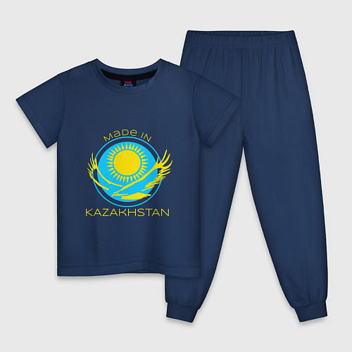 Детская пижама Сделано в Казахстане / Тёмно-синий – фото 1