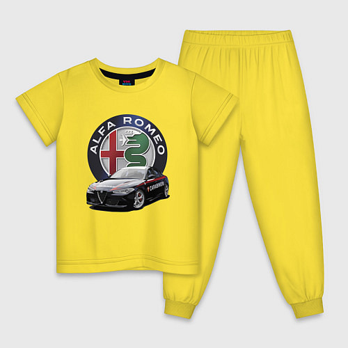 Детская пижама Alfa Romeo Carabinieri / Желтый – фото 1