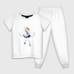 Пижама хлопковая детская Идол Барбара, цвет: белый