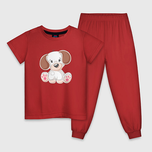 Детская пижама Маленькая собачка / Красный – фото 1