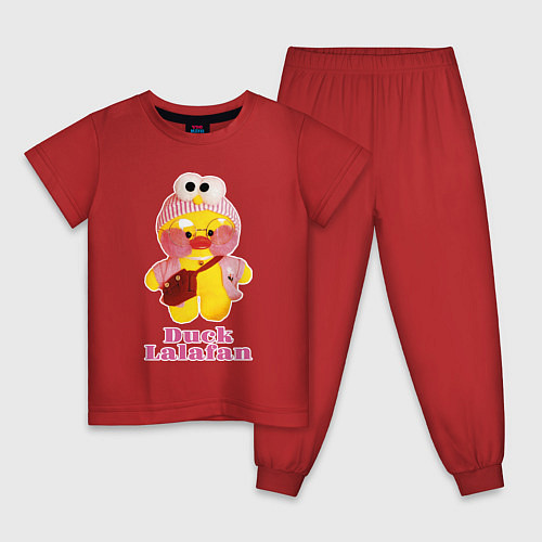 Детская пижама Lalafanfan - утка Лалафан / Красный – фото 1