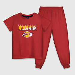 Пижама хлопковая детская LA LAKERS NBA ЛЕЙКЕРС НБА, цвет: красный